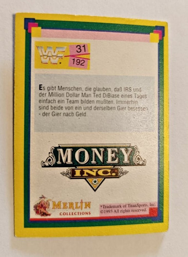 Wwf wrestling sammelkarte - wrestling, nr