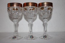 Hofbauer, Römer-Kristallgläser, 24% Pbo, Goldrand,18,8 x 7,7 cm