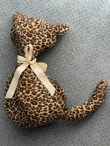 Katze mit schleife - katze, kuscheltier