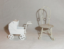 15.25 F Puppenstube Kaufmannsladen Miniatur Kinderwagen Stuhl Spielzeug