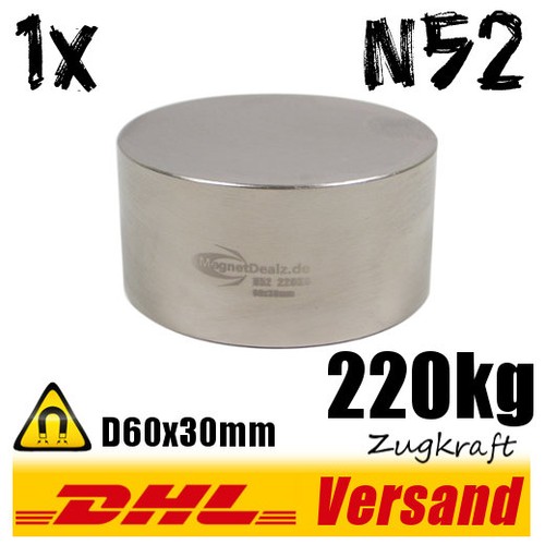 Neodym magnet d60x30mm 6x3cm - neodym,