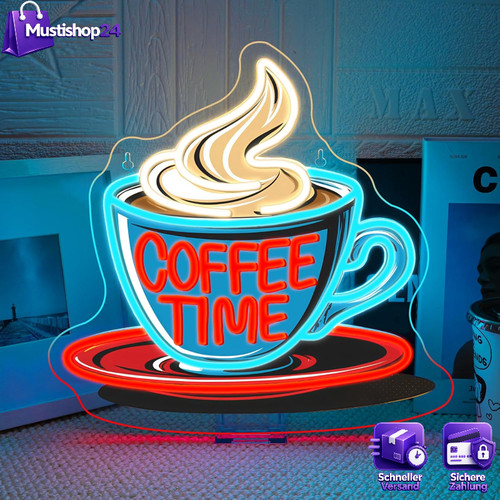 Neon schild kaffee led - schild,
