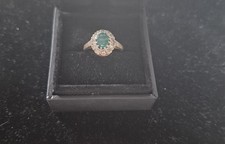 Smaragd-Diamanten-Ring 375er