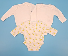 BHS 3x Langarm Body für Mädchen Jungen in Gr. 50/56 (0-2 M)    100% Baumwolle