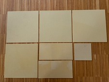 Lego 7x Bauplatte Grundplatte beige / tan verschiedene Größen