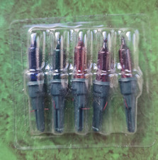 Ersatz Lämpchen Lichterkette Birnen 5er Set bunt grüner Sockel 2,4V 0,19W  Außen