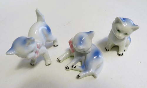 Porzellan figur katzen 3ér - :,