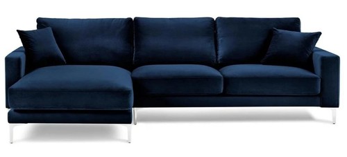 Blaue eckcouch polster - blaue,