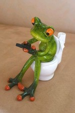 Frosch von Formano, " Frosch auf Toilette ", Vitrinenstück, sehr guter Zustand 