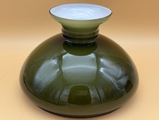 Vintage Glaslampenschirm Grün Weiß 23cm Jugendstil Art Deco Loft Industrial
