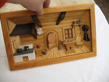 BAUERSTUBE BILD 3 D ; Holz Handarbeit ,guter zustand Fotos ansehen .
