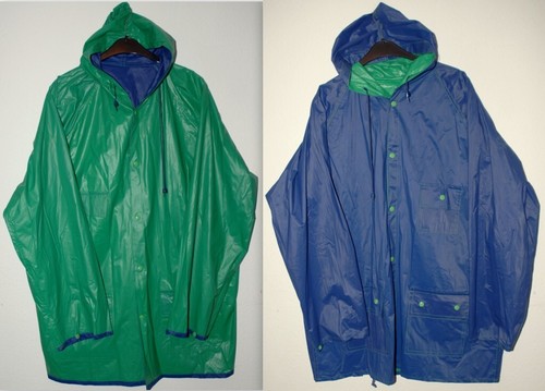 Neu pvc wende regenjacke - pvc, +
