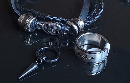 Herren schmuckset rock - herren, –