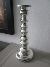 IKEA Skimmer Kerzenständer Kerzenleuchter für Stabkerzen silber 29 hoch Glas RAR