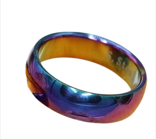 Rainbow glow ring bandring - glow,