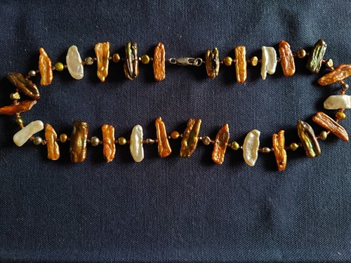 Collier halskette biwa perlen - collier,