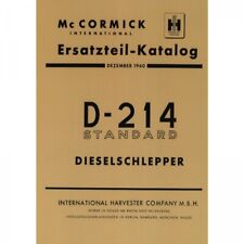 McCormick Ersatzteilliste Dieselschlepper Standard D214 Traktor Ersatzteilliste