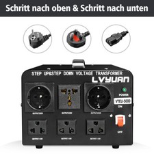 3000W/5000W Spannungswandler Transformator 220V⇋110V Converter Konverter EU⇋US