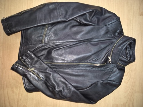 Zara basic echtlederjacke - basic,