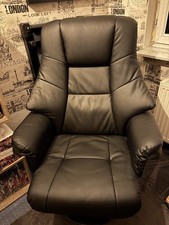 Relax Sessel Leder Schwarz