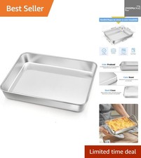 Backblech, Edelstahl Klein Auflaufform Ofenblech Ofenform, Rechteckige Tiefes...