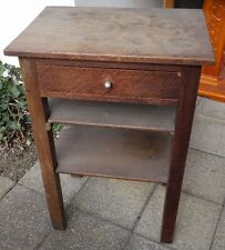 antiker kleiner Telefontisch Beistelltisch evtl. Nähtisch Eiche massiv