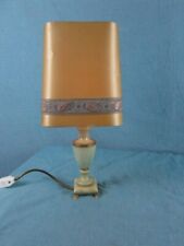 Vasenlampe Fundstück Antik Messing Onyx Lampe Tischlampe Schirmform  Edel o10b3