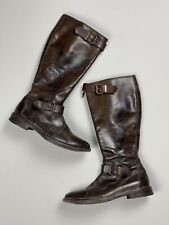 MOMA Damen Avantgarde Leder Durchgehender Reißverschluss Hohe Stiefel Schuhe ...