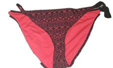 Bikinihose Gr. L / XL, Neon  Pink, Schwarz, Strick