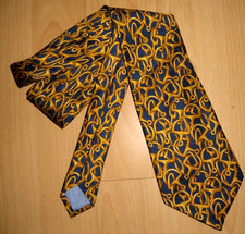 Celine Paris Luxus Krawatte 100% Seide Steigbügel Motive