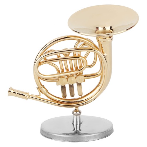 Golden miniature french horn - miniature,