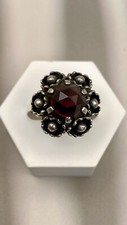 Vintage granatschmuck ring - vintage,