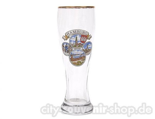 Weizenbier glas hamburg - "hamburg", mit