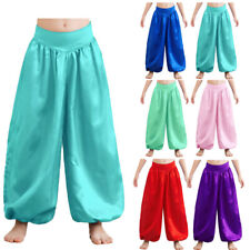 DE Mädchen Bauchtanz Haremshose Tribal Arabische Prinzessin Hose mit weitem Bein