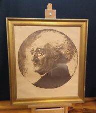 Johann Wolfgang von Goethe Litthografie signiert Karl Bauer