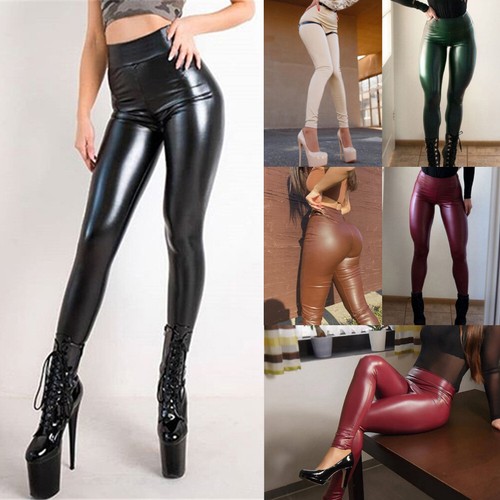 Damen leder hose skinny - hose,