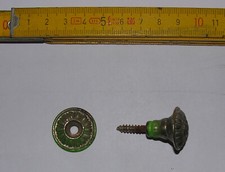 1 Stck. kleiner Knauf,  Kastengriff, historisch,  Möbelbeschlag, silberfarben