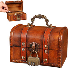 Vintage Holz Schatztruhe