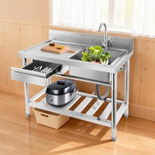 Kommerzielle Spüle Edelstahl Spülbecken Waschbecken Küchenspülen mit Schublade
