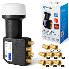 Quad LNB Digital Full HDTV HD 45 LNC LMB 4 Teilnehmer direkt Wetterschutz TOP