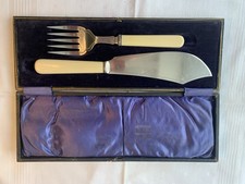 +++   Antikes   Fisch -  Vorlegebesteck   England   Sheffield    +++