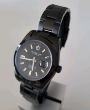 Peter Lee Sport Automatik Edelstahl Schwarz Herren Uhr, Neuwertig 