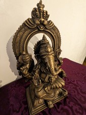 Traumhafter alter Ganesha Schrein aus Bronze Nepal 4,3Kg