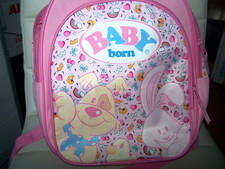 ??Zapf Creation Baby Born Kinder Rucksack Tasche rosa Hase Bär Kita ??