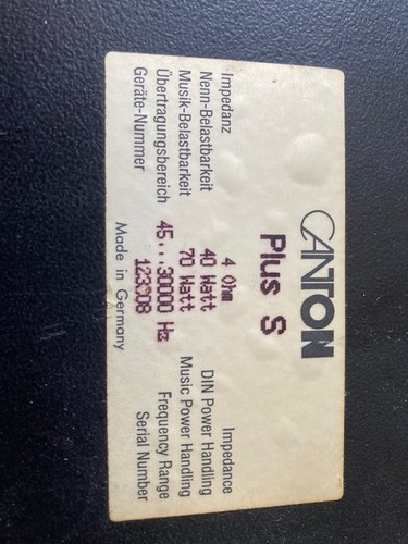 Lausprecher canton plus - plus, s