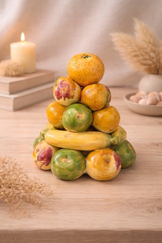 Vintage keramik obst stapel - vintage,