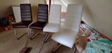 4 Esszimmerstühle 2 Schwarz, 2 Weiß