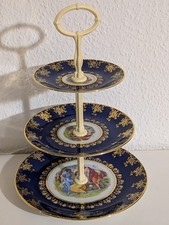 Kobaltblaue porzellan etagere - porzellan,