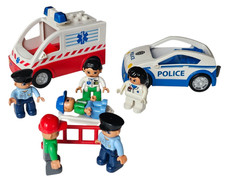 LEGO Duplo Set - Polizei - Sanitäter - Figuren -Fahrzeuge - Auto - Krankenwagen