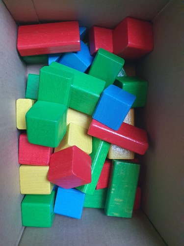 Bunte bausteine aus holz - bunte, für